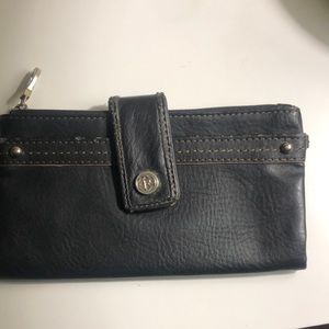 Relic blk leather wallet used w/some wear